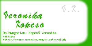 veronika kopcso business card