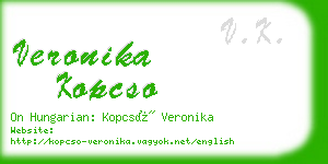 veronika kopcso business card